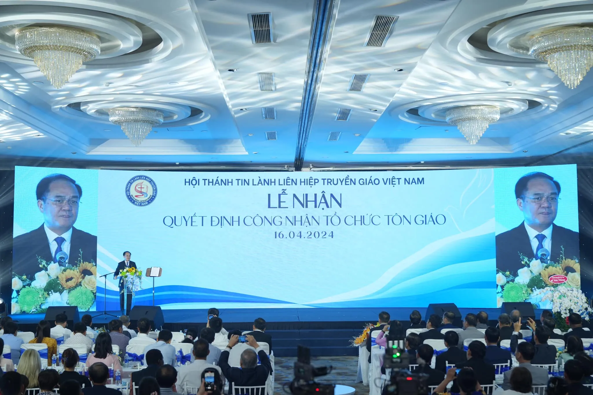 Lễ nhận Quyết định công nhận tổ chức tôn giáo ngày 16/04/2024